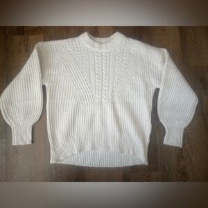 Ladies M Sonoma white fluffy sweater